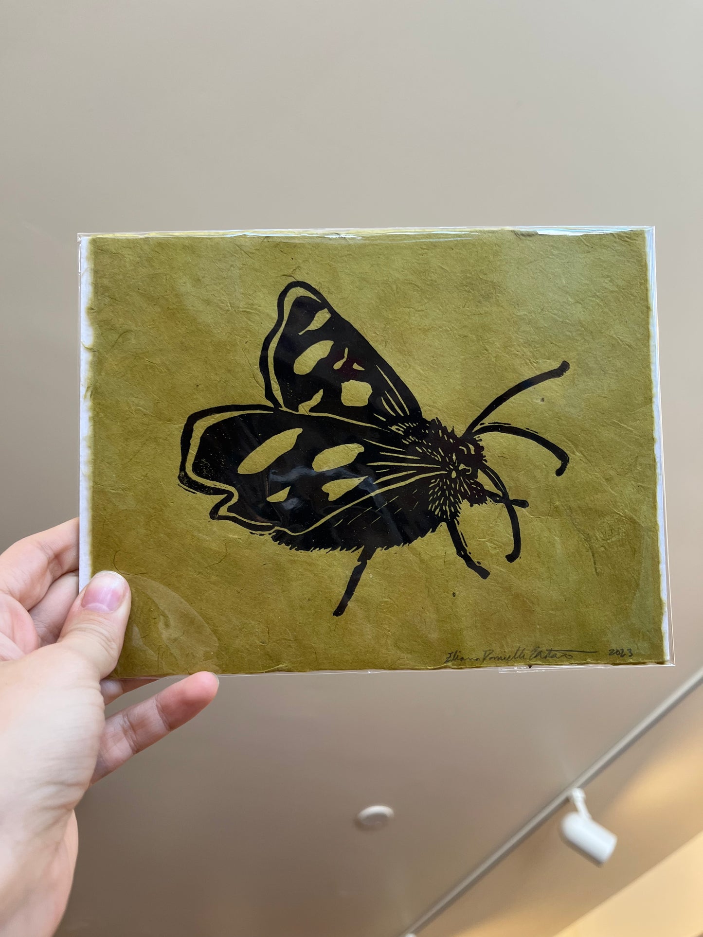 Moth I Linocut