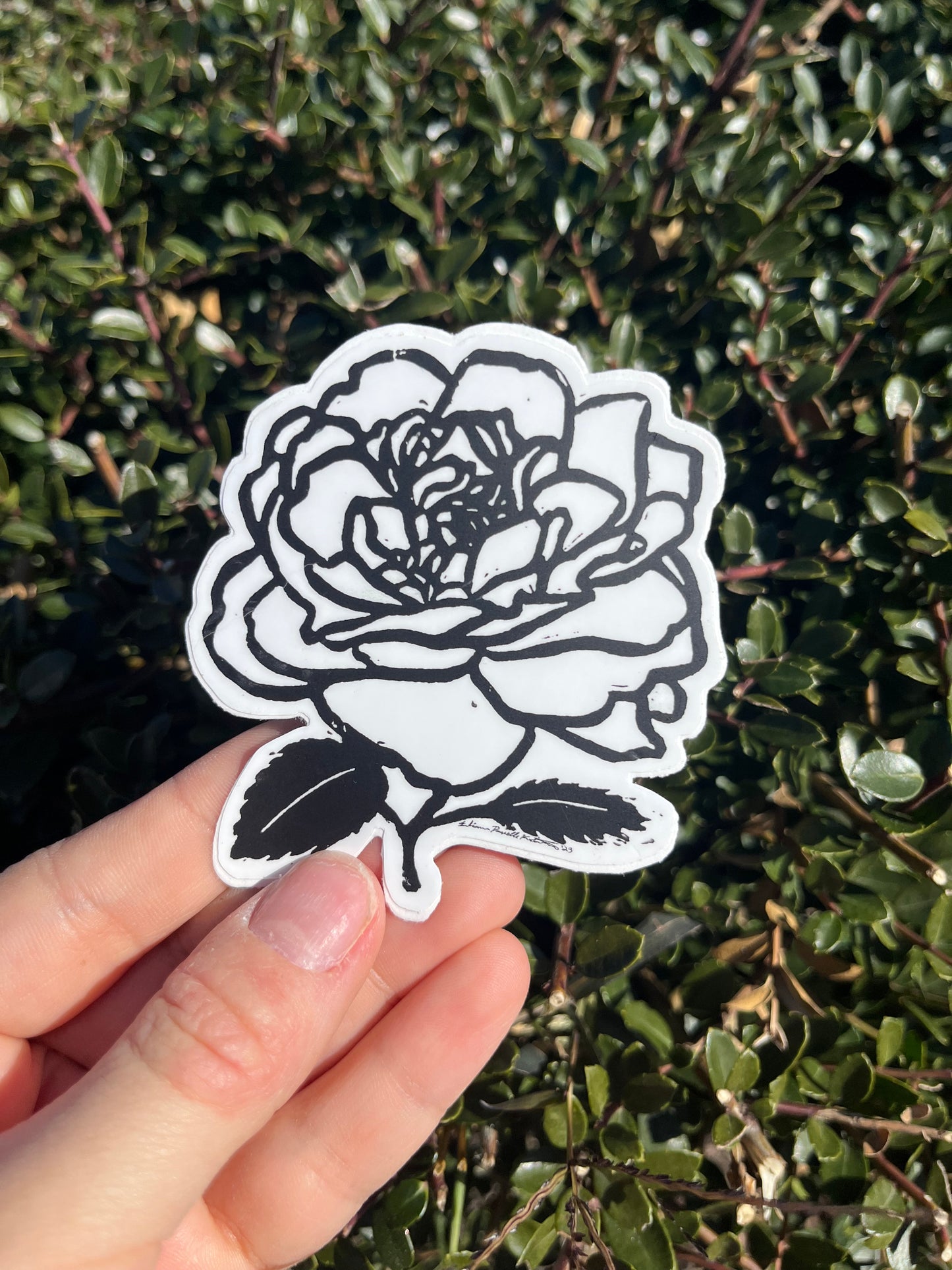 Black and White Linocut Stickers