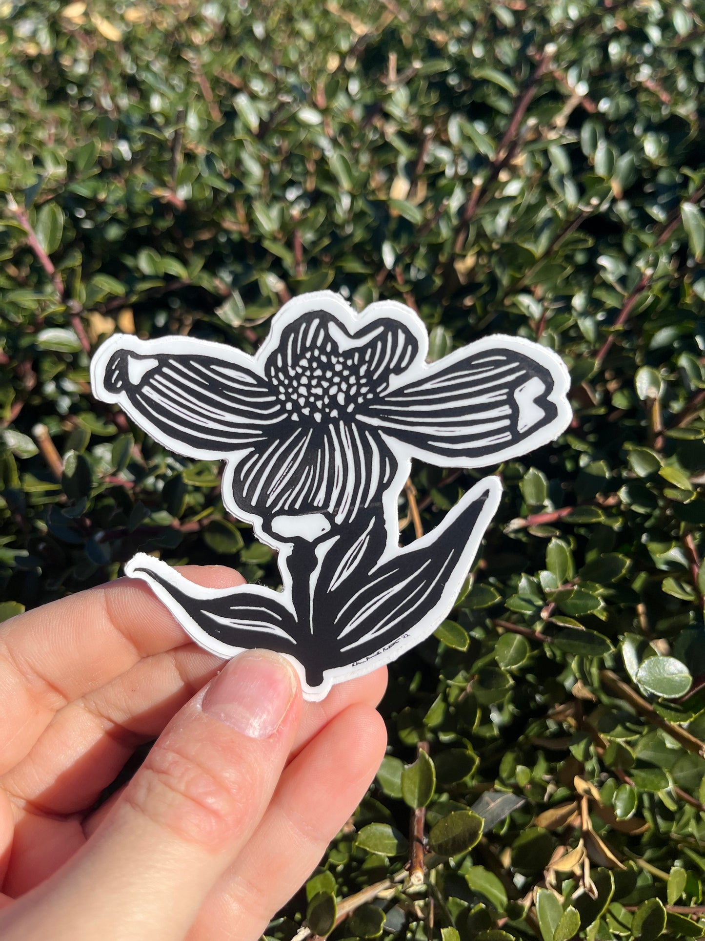 Black and White Linocut Stickers
