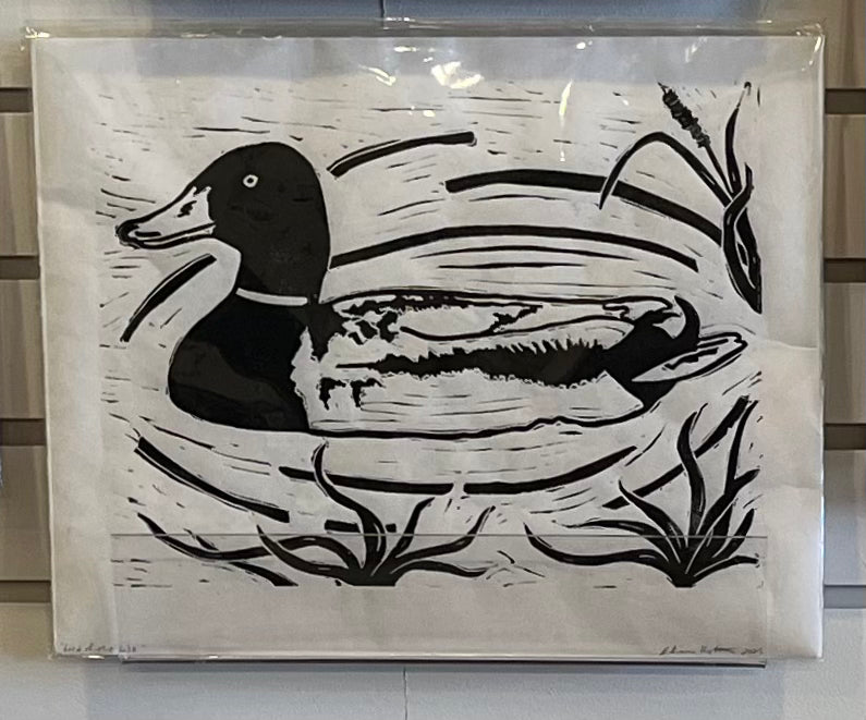 "Lord of the Lake" Linocut